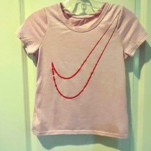 Nike Kids' Dri-Fit Graphic Tee | Pink | Size M (8)